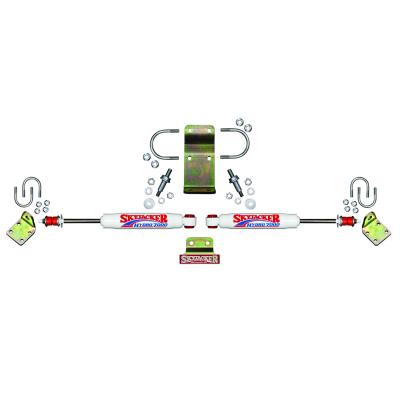 Steering Stabilizer Dual Kit Hardware Boots Not Incl. Due To Clearance Issues White Skyjacker
