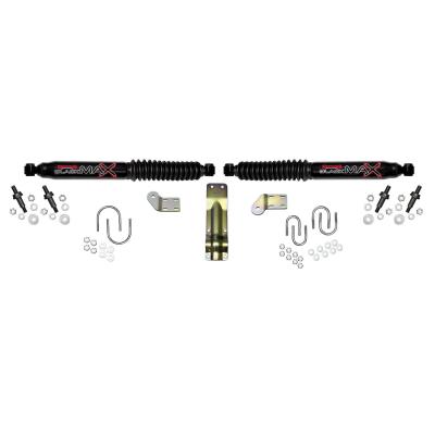 Steering Stabilizer Dual Kit Black  Dual Kit w/3.75 Inch Axle Tube Skyjacker