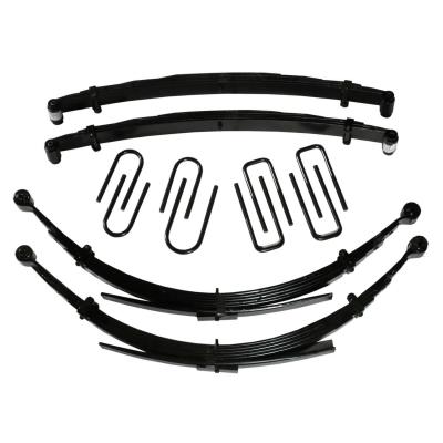 Lift Kit 6 Inch Lift 69-73 Chevrolet K10 Pickup 69-72 K20 Pickup, K15/K1500 Pickup For Use w/52 Inch Rear Springs Includes Front/Rear Leaf Springs Front/Rear U Bolt Kits Bushing Kit Rear Blocks Brake Line Bracket Skyjacker
