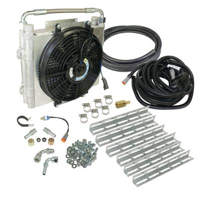 Xtrude Tranmission Cooler with Fan Complete Kit for 5/8in Lines (Silverado/Sierra) BD Diesel