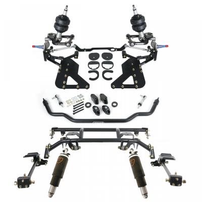 HQ Air Suspension System For 1962-1967 Chevy Ii Nova Front And Rear HQ Shockwaves Front Tru-Turn Package W/ Control Arms Bolt-On 4-Link And Front Sway Bar Pin Spindle Ridetech