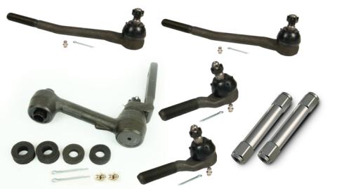Steering Linkage Kit For 1970 Mustang W/ OE Power Steering Idler Arm Inner Tie Rods Outer Tie Rods And Billet Tie Rod Adjusters Ridetech