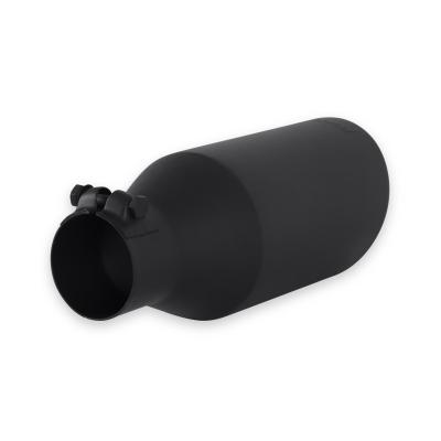 Exhaust Tip Exhaust Tip 4.5 Inch Black Angle Cut Fits 2.5 Inch Tubing, 11.00-In Long Clamp On Flowmaster