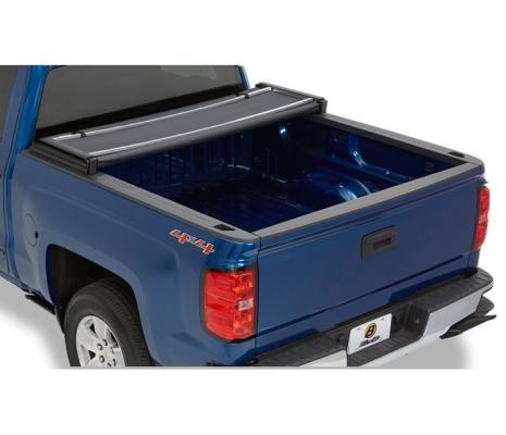 Soft Tri-Fold Tonneau Cover EZ-Fold For Nissan 2004-2021 Titan 5.5 Foot Black Tailgate Spoiler Not Included Bestop