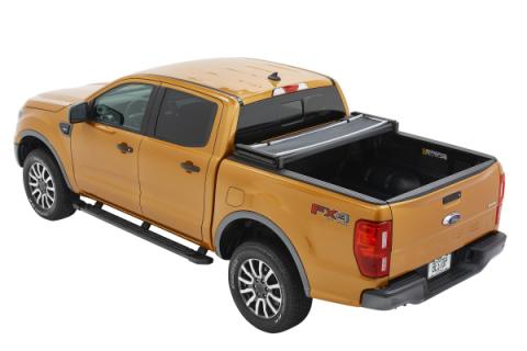 Soft Tri-Fold Tonneau Cover For EZ-Fold Ford 2019-2024 Ranger 5.0 Foot Black Tailgate Spoiler Not Included Bestop