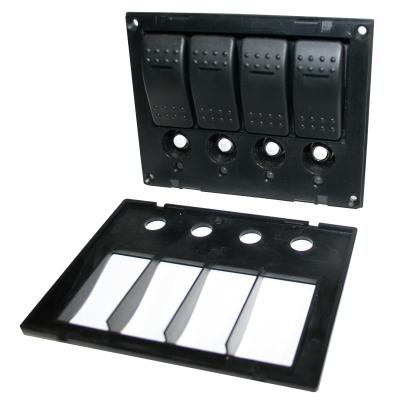 4-Switch Panel W/Lighted Breakers Black Bulldog Winch