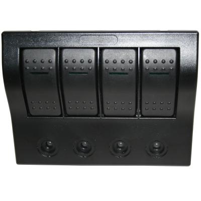 4-Switch Panel W/Lighted Breakers Black Bulldog Winch