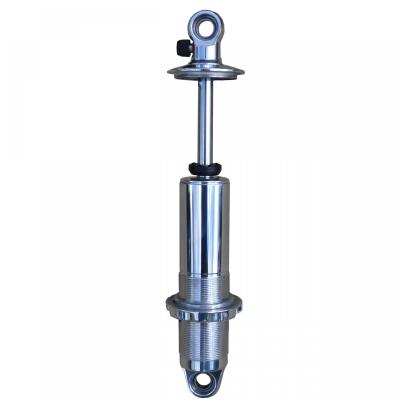 Polished HQ Coil-Over Shock W/ 3.6 Inch Stroke And 1.7 Inch Eye Mount Universal 1 Rebound Adjustable Shock Spring Mounts Delrin Spring Washers And Bearing Spacers 1/2 Inch And 5/8 Inch 9.4 Inch X 13 Inch W/ A 11.25 -11.5 Inch Ride Height Ridetech