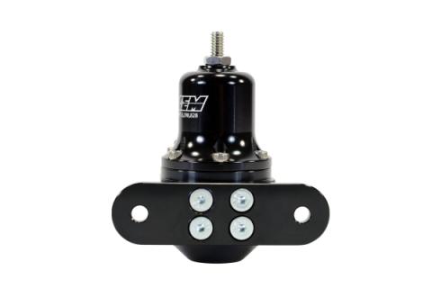 Hi-Cap Universal Adjustable Fuel Pressure Regulator Inlet 2 x -6AN (9/16-18) Outlet -6AN Gauge Port 1/8 Inch NPT Black AEM Electronics
