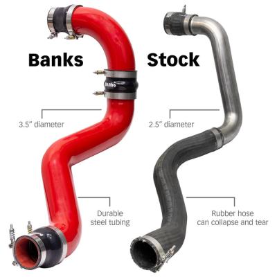 Boost Tube Upgrade Kit Fits 20-25 Chevy/GMC 2500/3500 6.6L Duramax, L5P Red Powdercoat Banks Power