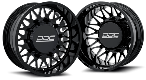 Dually Wheels The Mesh Forged 22x8.25 8x200 Black/Mill SS Fronts 19-25 Dodge Ram 3500 DDC Wheels
