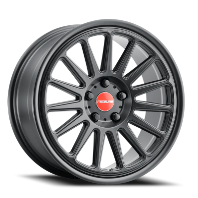 Aluminum Wheels 18x9.5 Grip 315B Satin Black Red and Black Logo Multi Spoke 25 Offset 5 on 114.3 Bolt Pattern 72.6 Bore Raceline