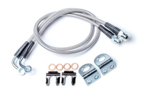 07-18 Wrangler JK 30 Inch Stainless Steel Braided Brake Line Kit Rear TeraFlex
