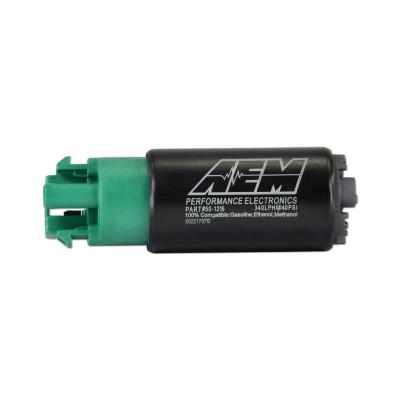 340LPH E85-Compatible High Flow In-Tank Fuel Pump 65mm Body w/Hooks Offset Inlet/340LPH at40psi/Not application specific AEM Electronics