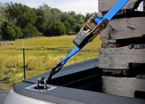 Gunmetal Flush Fit Retractable Tie-Down Anchors 1995+ Dodge RAM 1500/2500/3500 with Dually Bed Bullring