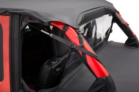 Header Safari Cable Style Bikini Jeep '18-26 Wrangler JL 4-Door Black Diamond Bestop
