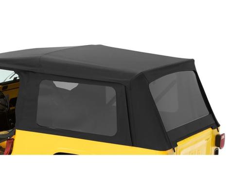 Window Replacement Set For Jeep 2004-2006 Wrangler TJ Fits Supertop or Factory Soft Top Black Diamond Bestop