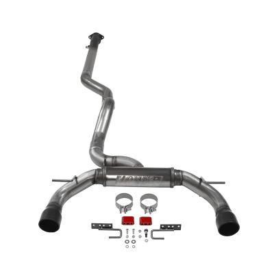 Flow Fx Cat-Back Exhaust System Fits 2021-2025 Ford Bronco 2.3/2.7-Liter, Flow Fx Cat-Back 3.00-Inch Stainless Steel Exhaust System, 4.00-Inch Black Ceramic-Coated Tips, Dual Out Rear Exit, 2 Door Models Flowmaster