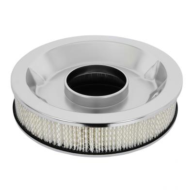 Air Cleaner 14 Inch Chrome Demon Branded 14 Inch Chrome Air Filter With Paper Filter Element Demon Fuel Systems
