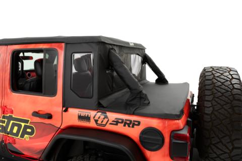 Jeep Wrangler Halftop Soft Top Conversion Kit For Jeep 2018-2023 Wrangler JL 4 Door Black Diamond Bestop