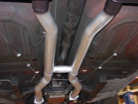 American Thunder Crossmember-Back Exhaust System Fits 1967-1970 Ford Mustang With V8 Engine Stainless Steel Aggressive To Moderate Sound Flowmaster