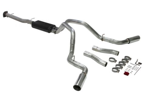 American Thunder Cat-Back Exhaust System Fits 2020-2026 GM 2500Hd/3500Hd With 6.6L Gas Engine, Crew Cab/Short Bed, Dual Out Rear/Dual Out Side, Polished Tips Aggressive To Moderate Sound Flowmaster