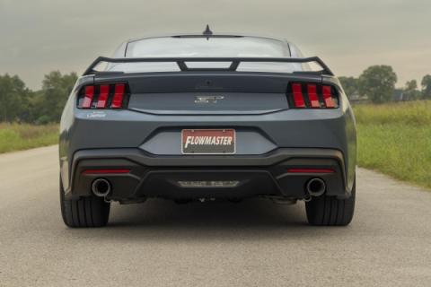 Outlaw Axle-Back Exhaust System Fits 2024-2026 Ford Mustang Gt 5.0-Liter And Ecoboost 2.3-Liter, Outlaw Axle-Back 3.00-Inch Stainless Steel Exhaust System, 4.00-Inch Polished Tips With No Valves Flowmaster