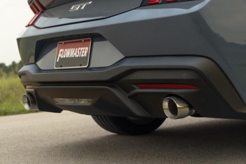 Outlaw Axle-Back Exhaust System Fits 2024-2026 Ford Mustang Gt 5.0-Liter And Ecoboost 2.3-Liter, Outlaw Axle-Back 3.00-Inch Stainless Steel Exhaust System, 4.00-Inch Polished Tips With No Valves Flowmaster