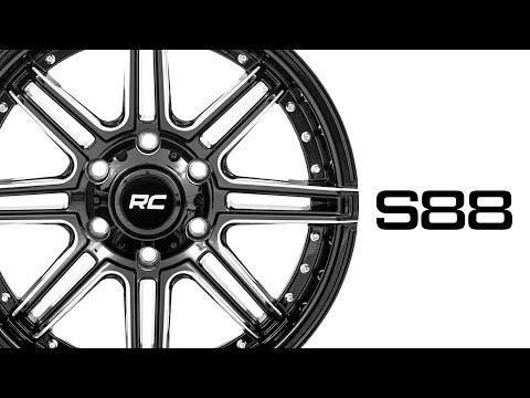 88 Series Wheel One-Piece Gloss Black 22x10 8x170 -19mm Rough Country
