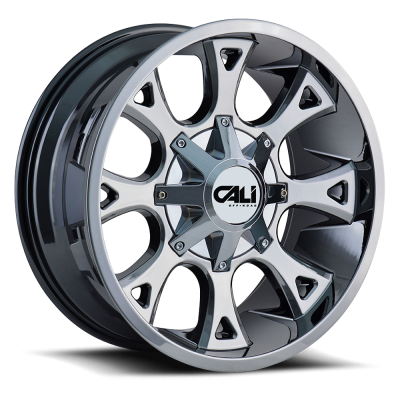 Cast Aluminum Wheels Anarchy 9103 CH 20x12 Chrome 5 On 127/5 On139.7 Bolt Pattern -44 Offset Cali Offroad Wheels