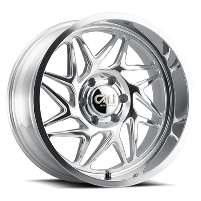 Cast Aluminum Wheels Gemini 9112 PO 22x12 Milled Spokes Polished 6 On 135 Bolt Pattern -51 Offset Cali Offroad Wheels