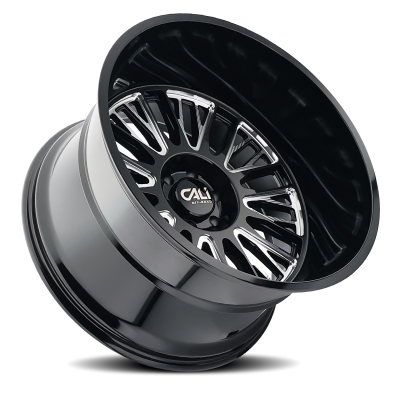 Cast Aluminum Wheels Vertex 9116 BM 24x14 Milled Gloss Black 6 On 135 Bolt Pattern -76 Offset Cali Offroad Wheels