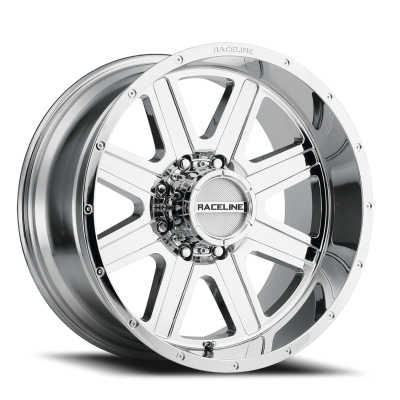 Aluminum Wheels 20x9 Hostage 940C Chrome 0 Offset 5 on 127 Bolt Pattern 78.1 Bore Raceline