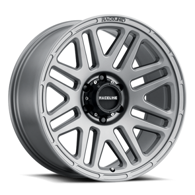 Aluminum Wheels 17x9 Outlander 944GS Greystone Gray 0 Offset 8 on 165.1 Bolt Pattern 125.2 Bore Raceline