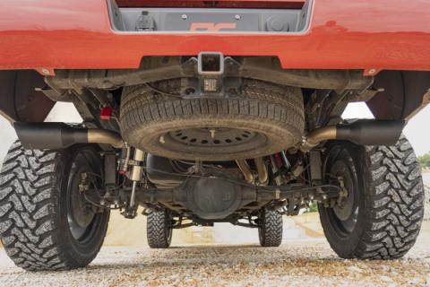 Dual Cat-Back Exhaust System w/Black Tips 14-18 Silverado/Sierra 1500 5.3L Rough Country