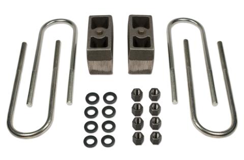 4 Inch Rear Block &amp; U-Bolt Kit 73-87 Chevy Truck/GMC Truck 3/4 Ton 4WD/73-91 Chevy/GMC Suburban 3/4 Ton 4WD Tuff Country