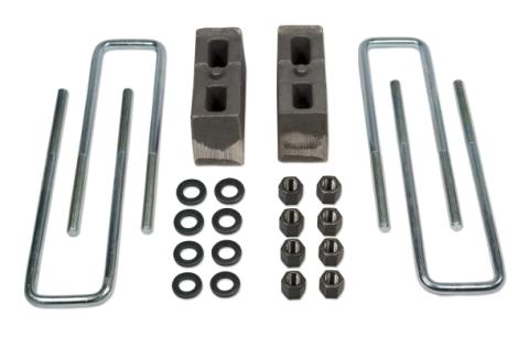 Rear Block &amp; U-Bolt Kit 3 Inch 01-10 Chevy Silverado/GMC Sierra 2500HD 4WD Tuff Country