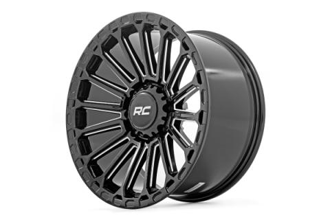 97 Series Wheel One-Piece Gloss Black 22x10 6x135 -19mm Rough Country