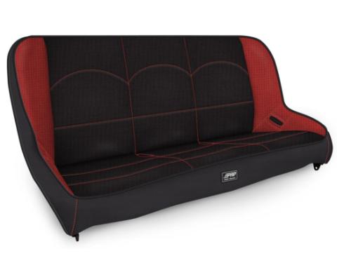 Low Back Rear Bench for Jeep TJ/LJ/JK Black and Red PRP Seats