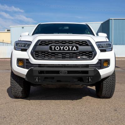 16-23 Toyota Tacoma Low Profile Front Bumper Aluminum Black Powdercoat No Hoop All Pro Off Road