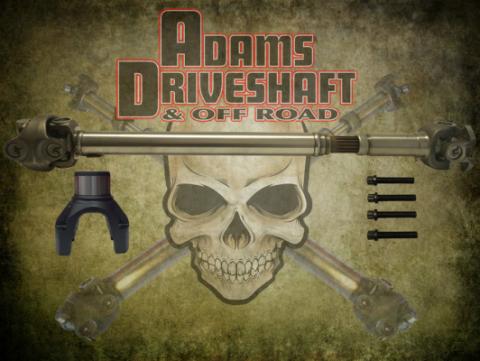 JL Front 1350 Solid CV Driveshaft (Half Round) (Rubicon - Sport - Sahara) Adams Driveshaft