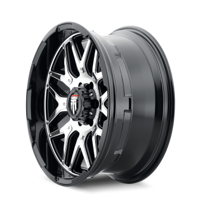 Grind AT151 Gloss Black Machined 20X9 5-127 0MM 78.1MM Off Road Wheels American Truxx
