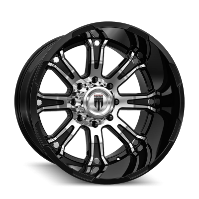 Bomb AT154 Gloss Black Machined 22X14 5-127 -76MM 78.1MM Off Road Wheels American Truxx