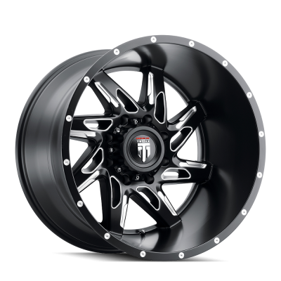 Spyder AT183 Satin Black Milled 22X14 5-127 -76MM 78.1MM Off Road Wheels American Truxx