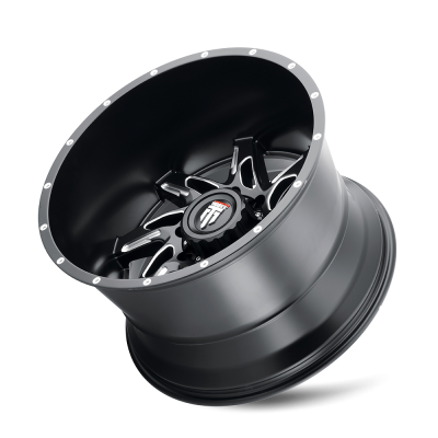 Spyder AT183 Satin Black Milled 22X14 5-127 -76MM 78.1MM Off Road Wheels American Truxx