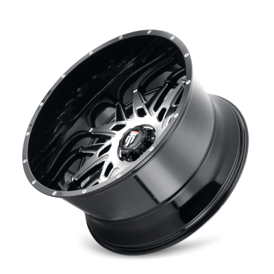 DNA AT184 Gloss Black Machined 24X14 8-165.1 -76MM 125.2MM Off Road Wheels American Truxx