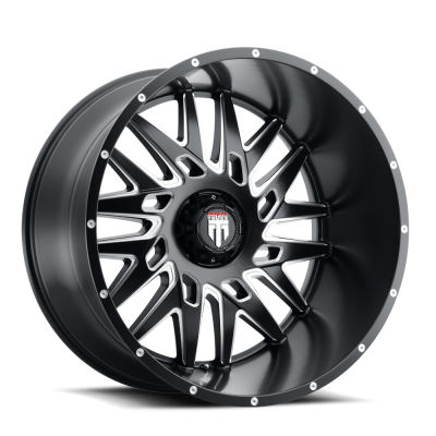 DNA AT184 Satin Black Milled 20X9 5-127 0MM 78.1MM Off Road Wheels American Truxx
