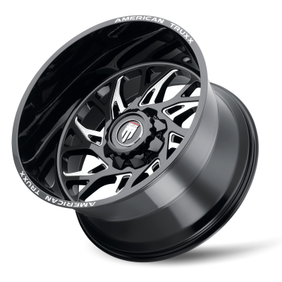 Destiny AT1913 Gloss Black Milled 20X10 5-127/5-139.7 -24MM 87.1MM Off Road Wheels American Truxx