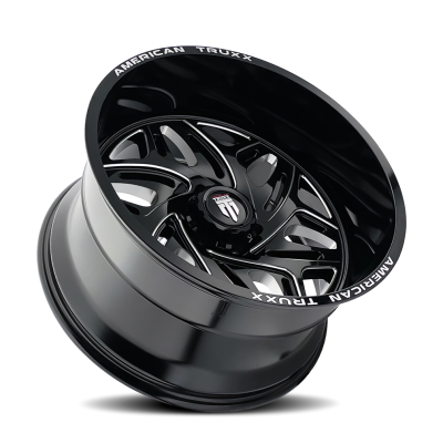 Euphoria AT1914 Black Milled 20X10 5-127 -19MM 78.1MM Off Road Wheels American Truxx