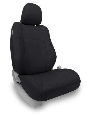 Front Seat Covers for 12-15 Toyota Tacoma Fold Flat Edition Pair All Black PRP Seats